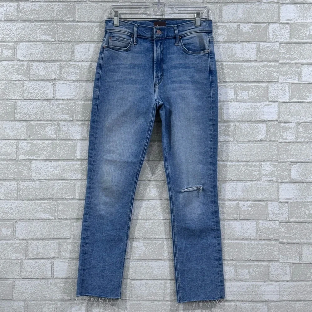 MOTHER THE MID RISE DAZZLER ANKLE FRAY KEANS - Hopeless Romantic - Sz-28 - Picture 1 of 12